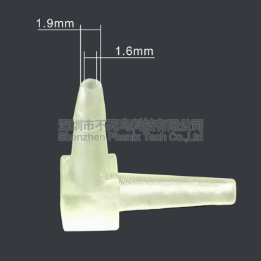 Clear microfluidics with 2 holes