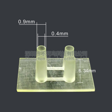 Clear microfluidics with 4 holes